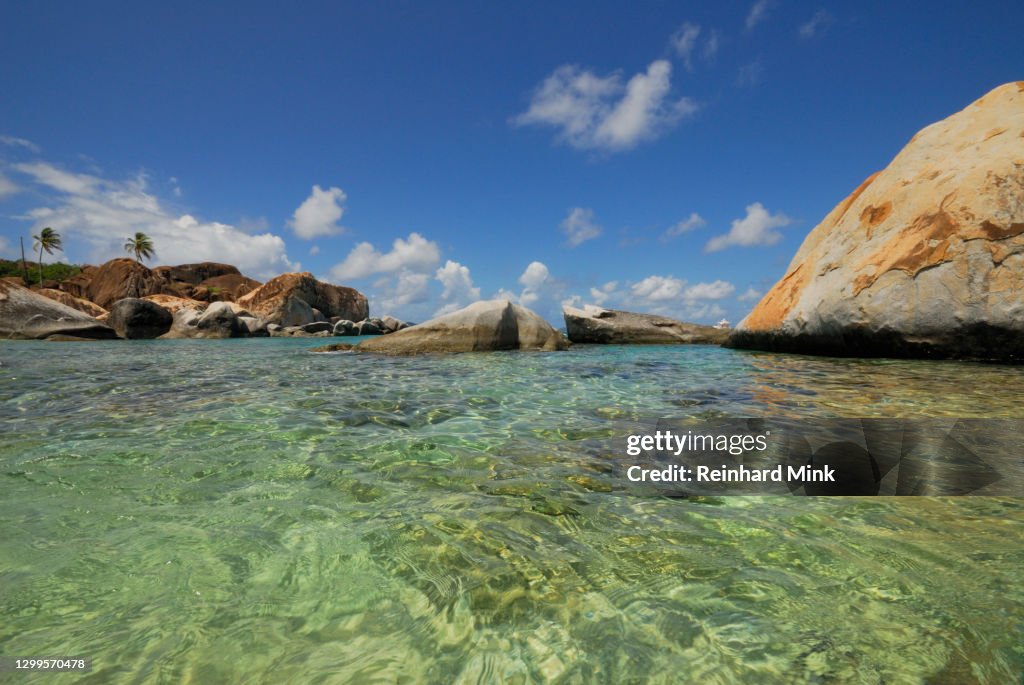 Rocky beach on the British Virgin Islands