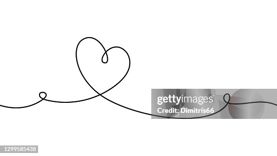 Hand drawn doodle heart. Stroke is editable so you can make it thiner or thicker. Continuous seamless line art drawing. Hand drawn doodle heart. Stroke is editable so you can make it thiner or thicker. Continuous seamless line art drawing.