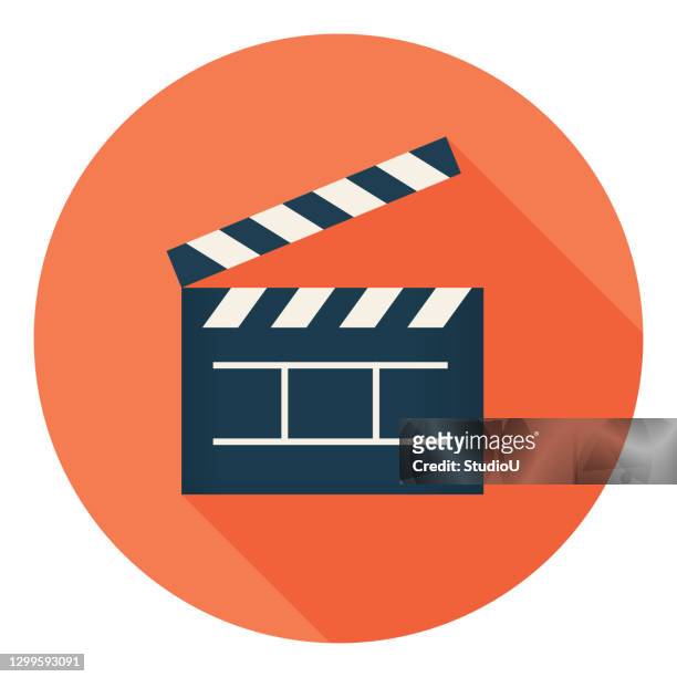 clapperboard icon - film filmtechnik stock-grafiken, -clipart, -cartoons und -symbole