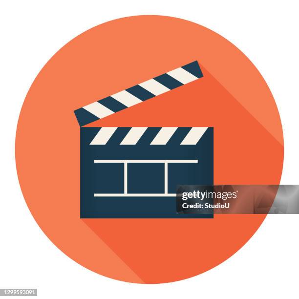 clapperboard icon - clapperboard stock illustrations