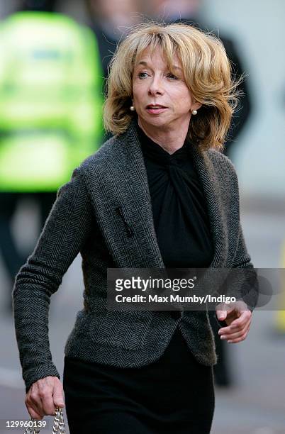Helen Worth attends the funeral of 'Coronation Street' actress Betty Driver at St. Ann's Church on October 22, 2011 in Manchester, England.
