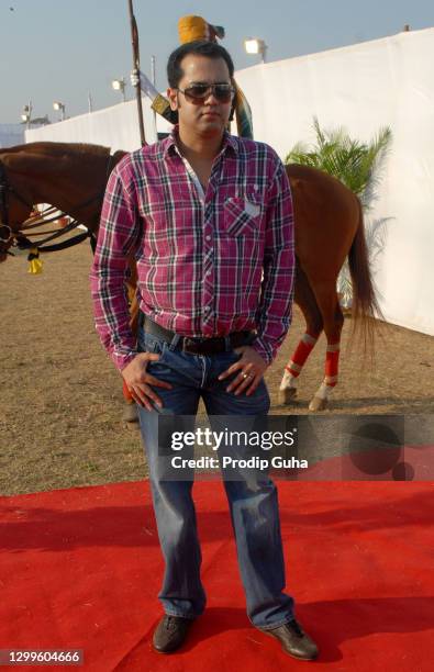 Rahul Mahajan attends the polo match and Manish Malhotra's fashion show on March 19, 2011 in Mumbai,India