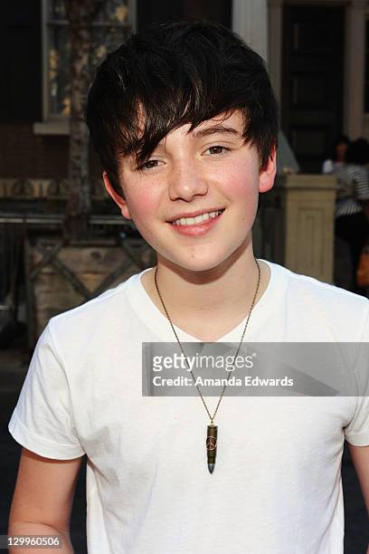 Singer Greyson Chance attends Variety's 5th annual Power Of Youth event presented by The Hub at Paramount Studios on October 22, 2011 in Hollywood,...