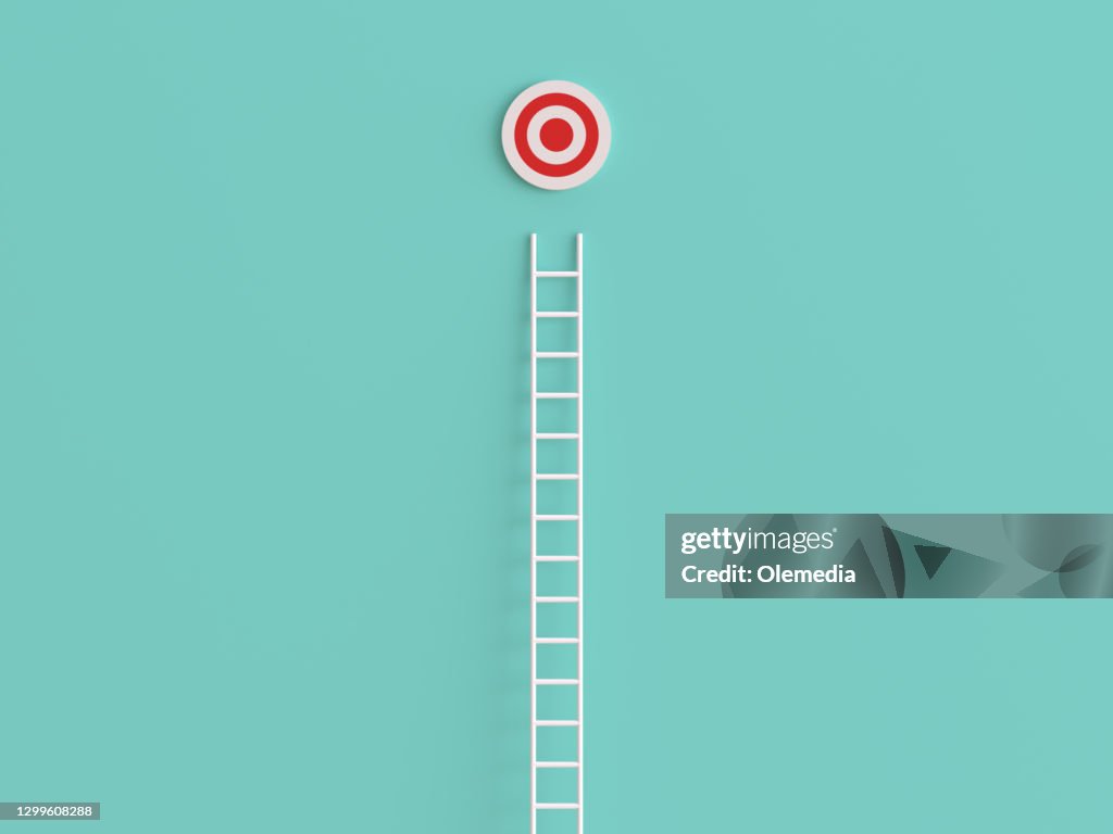 Abstract Ladder leading to the target