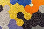Ceramic mosaic in puzzle shapes