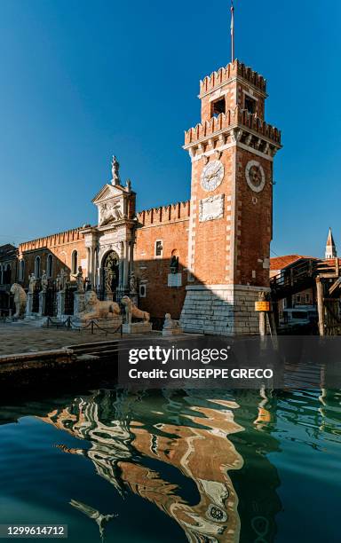 arsenale, venezia - santa barbara foto e immagini stock