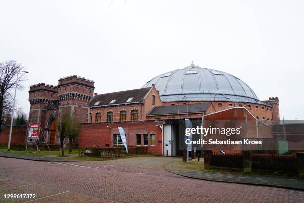 overview on the former prison, koepel gevangenis, breda, the netherlands - koepel - fotografias e filmes do acervo