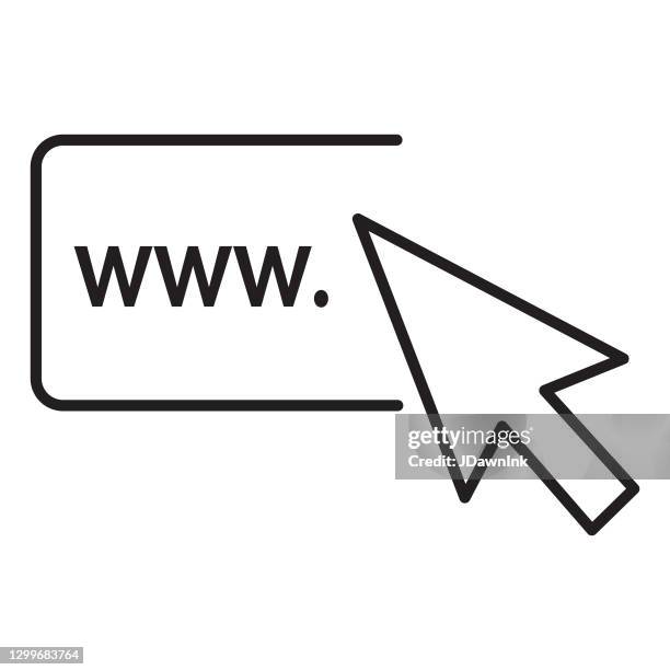 客戶服務和聯絡資訊搜尋互聯網細線圖示 -可編輯筆劃 - web page 幅插畫檔、美工圖案、卡通及圖標