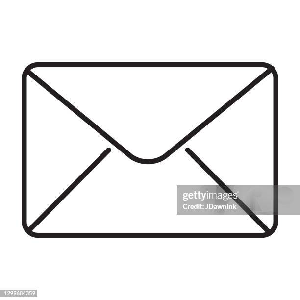 customer service and contact information envelope thin line icon - editable stroke - question icon editable stock illustrations