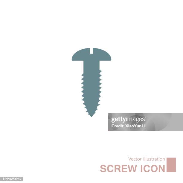 ilustraciones, imágenes clip art, dibujos animados e iconos de stock de tornillos dibujados vectorialmente. - screw fastener