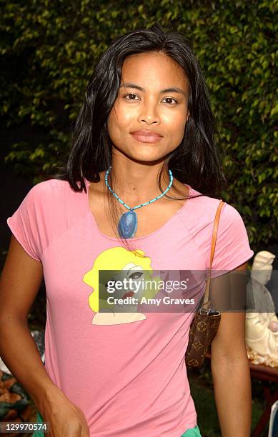 Joanna Bacalso with Energymuse necklace during The Ultimate Crib - Day Two at Viceroy Hotel in Santa Monica, California, United States.