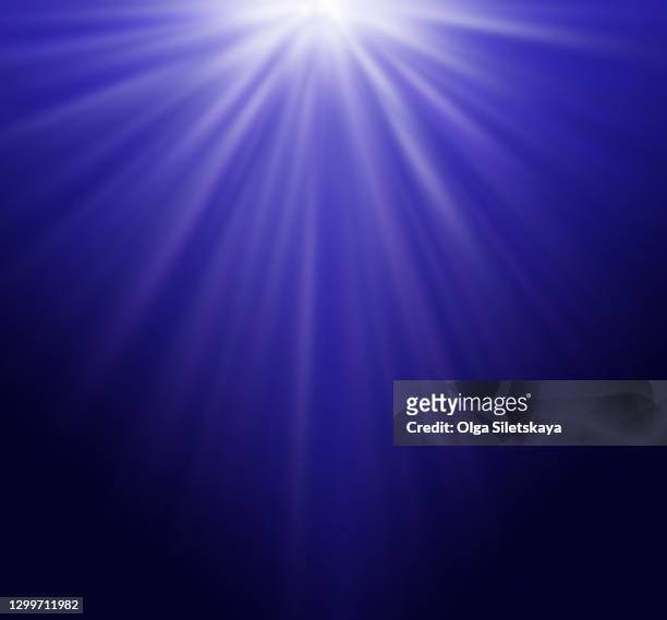 dark blue abstract background with rays of light - 燃焼煙突 ストックフォトと画像