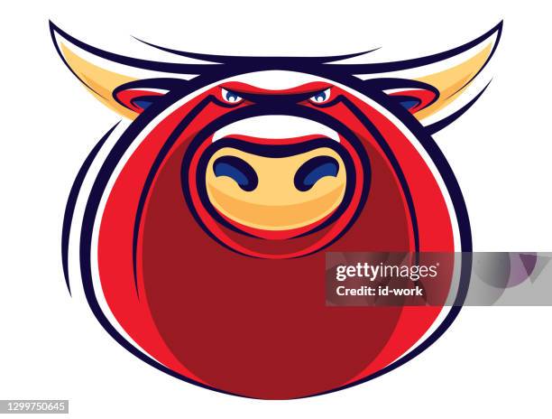 bull head mascot - bison stock illustrations