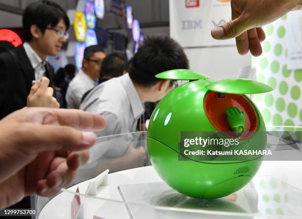 Communication robot, during International Tokyo Toy Show 2018, June 7 Tokyo, Japan.