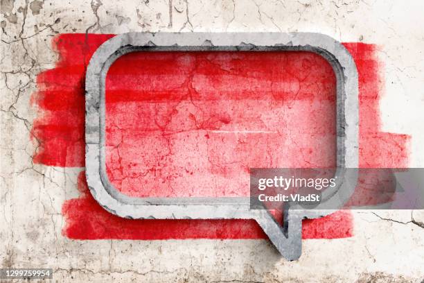 speech bubble communication carved stone background with copy space - speech language pathologist stock illustrations