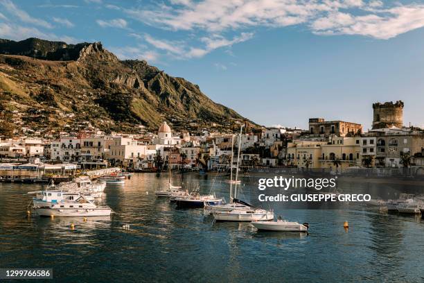 forio d'ischia skyline - ischia island stock pictures, royalty-free photos & images