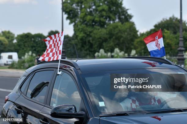 Supporter croate, 15 juillet 2018, Paris, France.