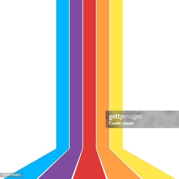 parallel stripes, passing a corner - running track stock illustrations