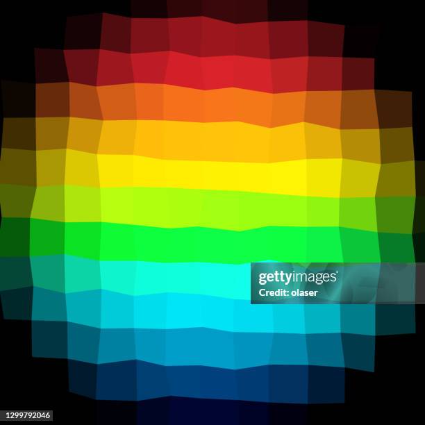uneven square pattern, optical spectrum rainbow, vignette - microscope lens stock illustrations