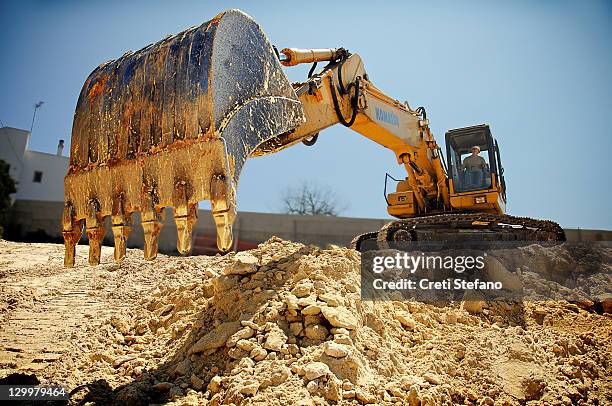 excavator - vehículo de construcción fotografías e imágenes de stock