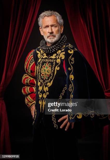 historical king in studio shoot - period costume stock pictures, royalty-free photos & images