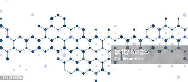 hexagonal bonds - molecular structure isolated stock illustrations