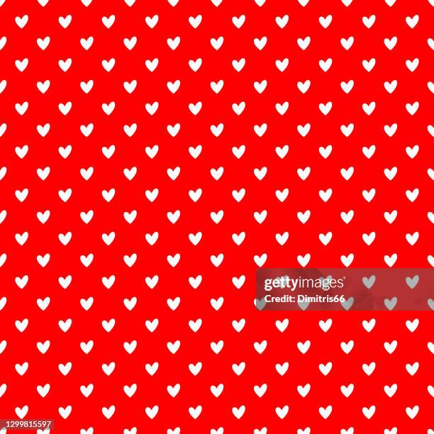 hand drawn small hearts seamless pattern - polka dot stock illustrations