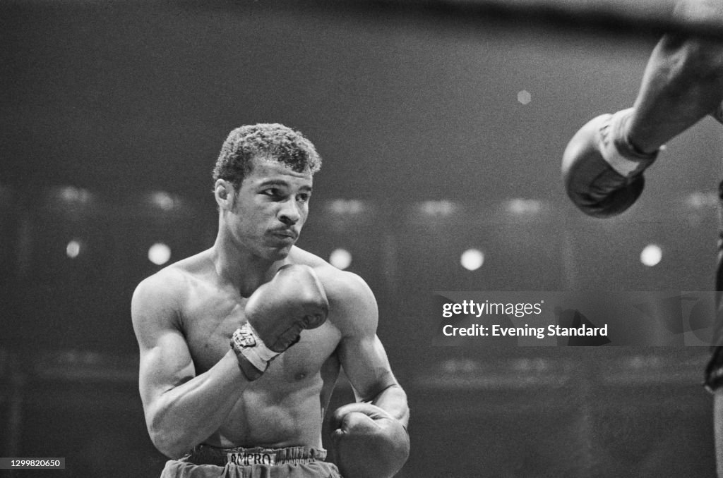 British boxer John Conteh during his fight against Joe Gholston of
