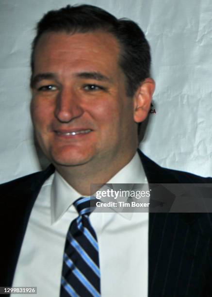 Portrait of Canadian-born American politician US Senator Ted Cruz as he attends the at Zionist Organization of America dinner at the Grand Hyatt...