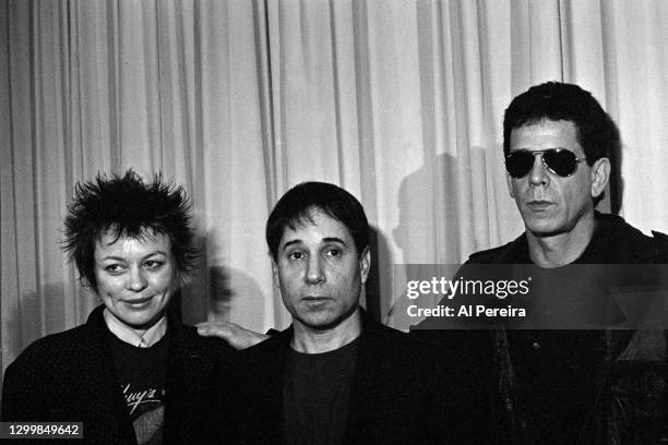 Musicians Laurie Anderson, Paul Simon and Lou Reed Announce the "Care For The Children" Charity Benefit Concert to be held at Madison Square Garden...