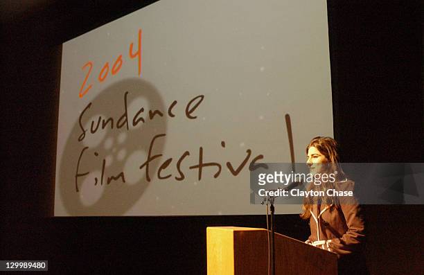 Jehane Noujaim during 2004 Sundance Film Festival - "The Control Room" Premiere at Prospector in Park City, Utah, United States.