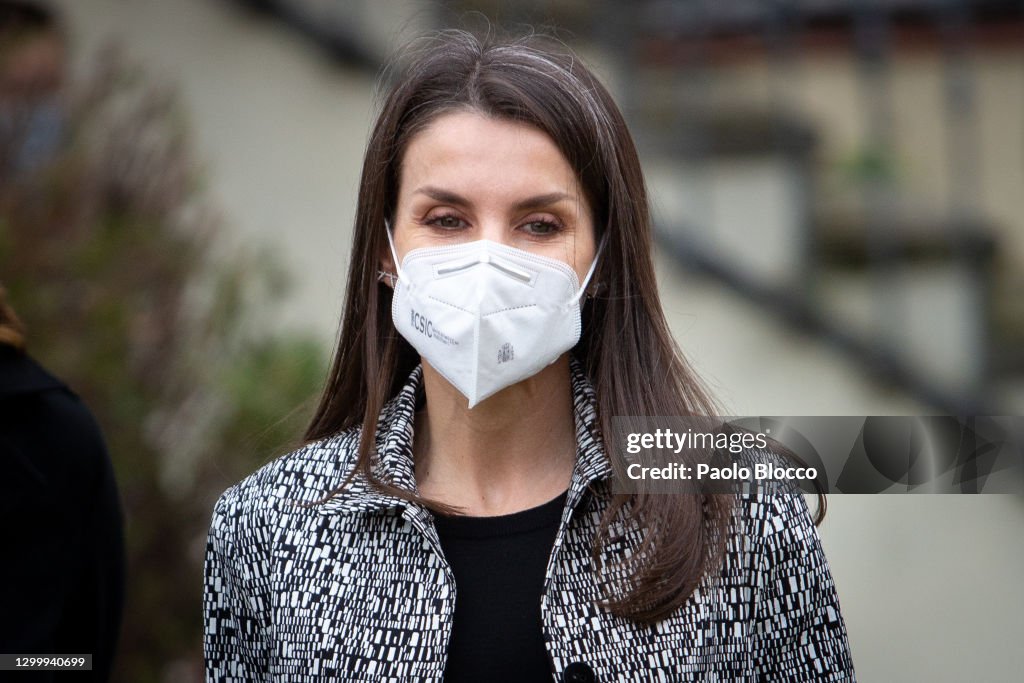 Queen Letizia Of Spain Arrives At FAD Headquarters