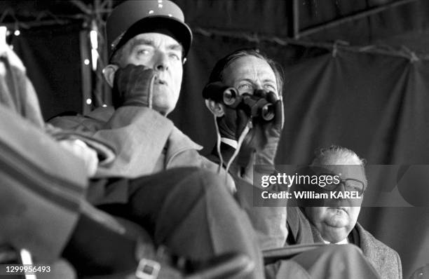 Georges Pompidou with General Alain de Boissieu at Moigny, France, in 1973.