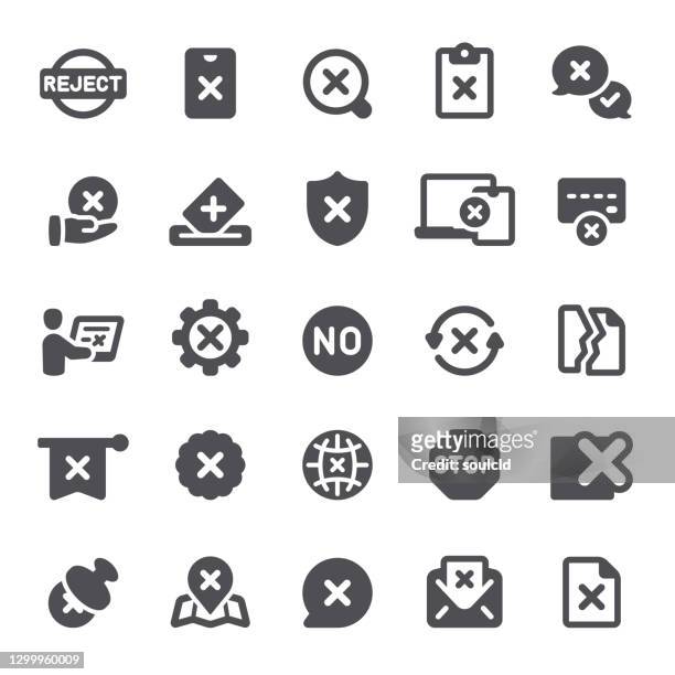rejection icons - failure stock illustrations