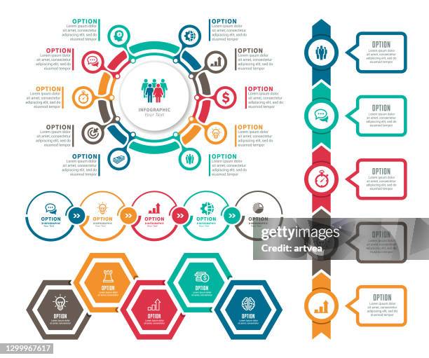 infographic elements - 10 stock illustrations