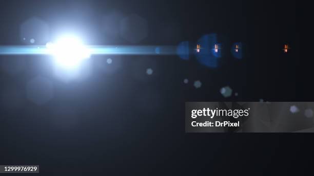 flashlight with lens flare - blitzlicht stock-fotos und bilder