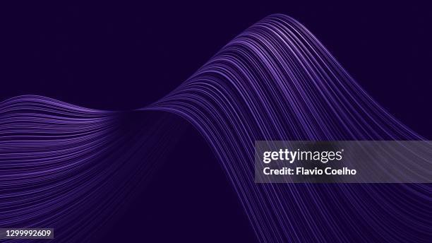 dark purple streak waves on purple background - purpurfärgad bakgrund bildbanksfoton och bilder