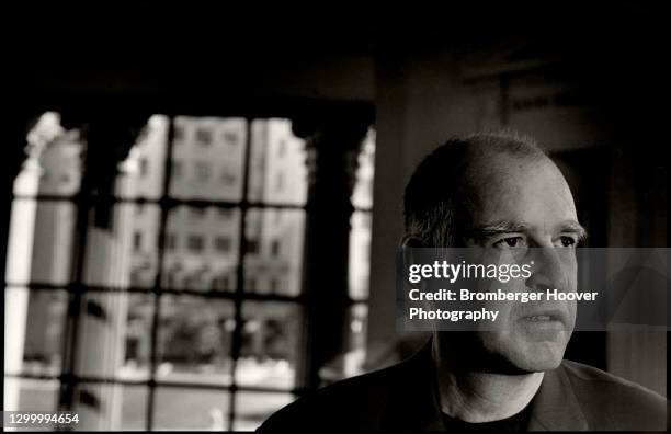 Close-up of Oakland Mayor Jerry Brown as he poses in City Hall, Oakland, California, 1999.