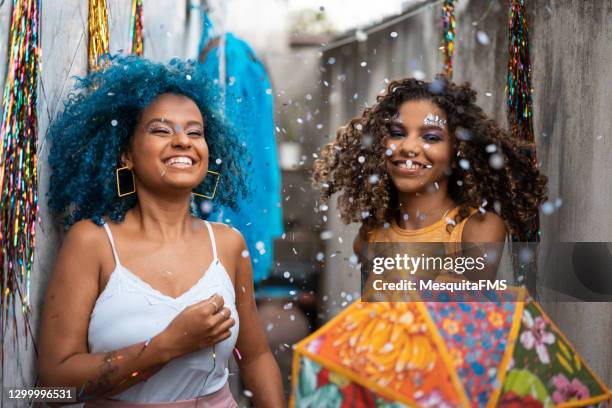 friends dancing frevo at home - brazilian carnival stock pictures, royalty-free photos & images