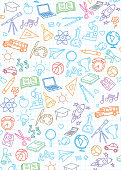 Back to school seamless pattern background