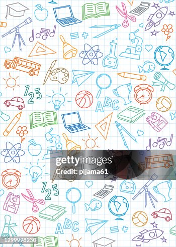 Back to school seamless pattern background Back to school seamless pattern background