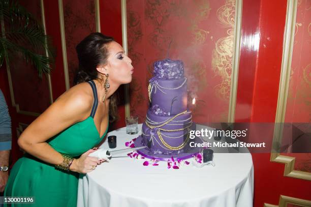 Former Playboy Playmate Lindsey Vuolo attends her 30th birthday celebration at the Hurricane Club on October 22, 2011 in New York City.