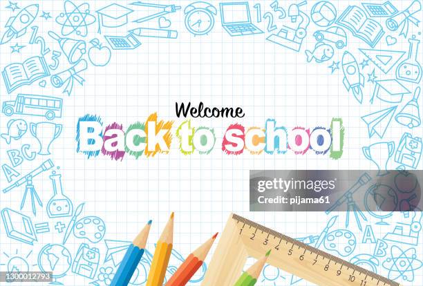 Back To School Chalkboard Icons High-Res Vector Graphic