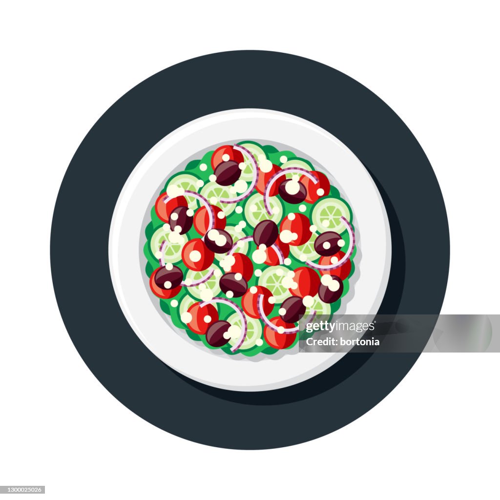 Greek Salad Overhead Icon