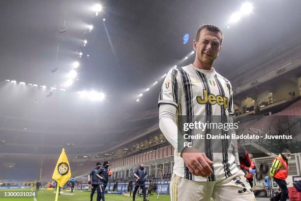 Federico Bernardeschi of Juventus after the Coppa Italia semi-final match between FC Internazionale and Juventus at Stadio Giuseppe Meazza on...