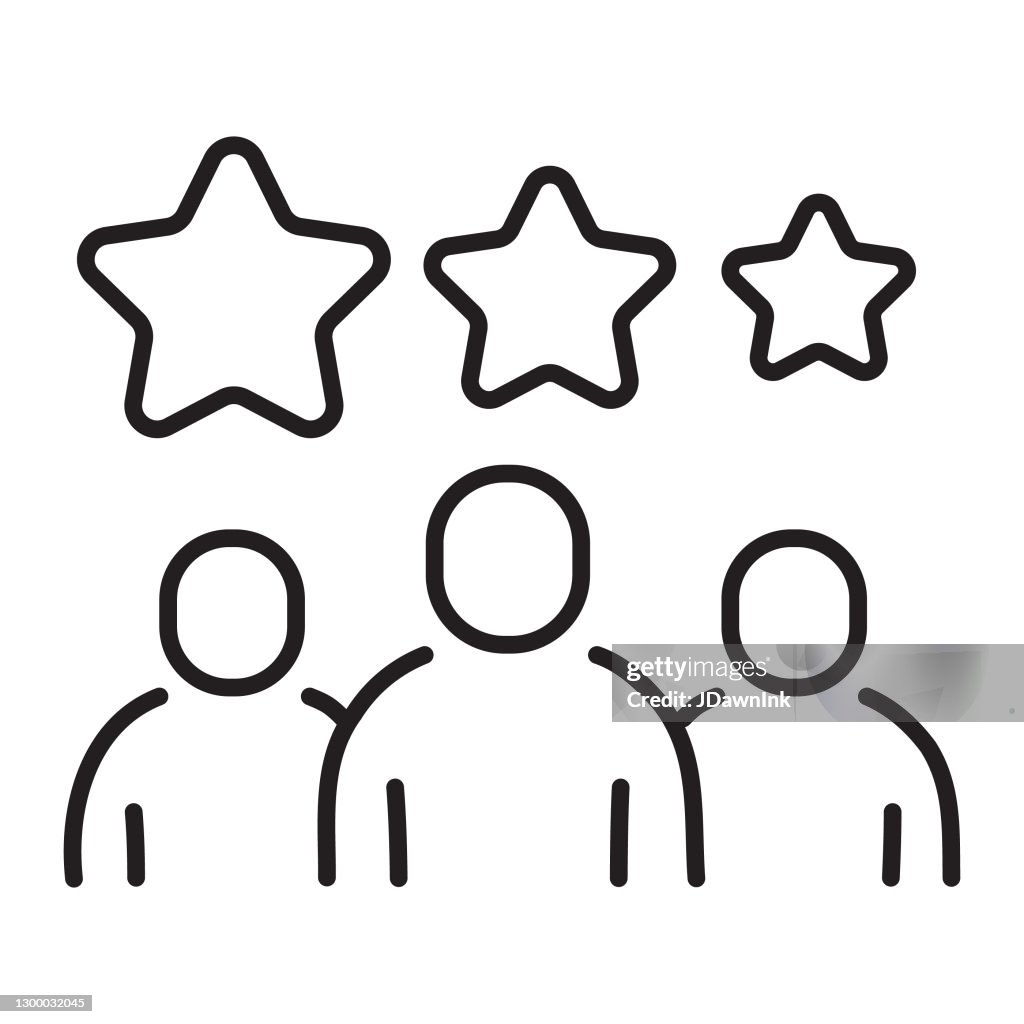 Rating Team Vector Business Team Performance Rating Thin Line Style Editable Stroke High ...