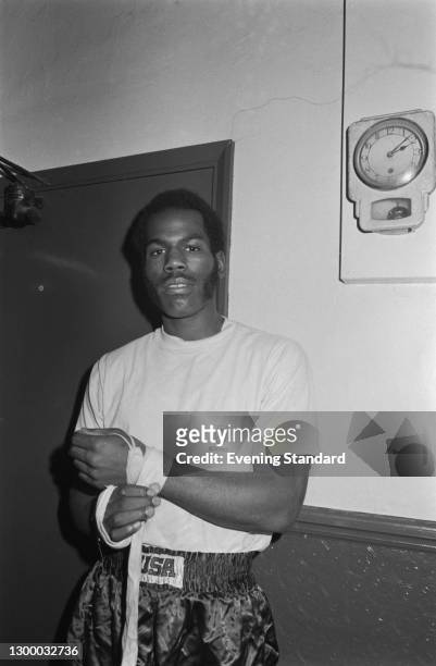 American boxer Marvin Johnson, light heavyweight and middleweight champion, UK, 3rd February 1972.