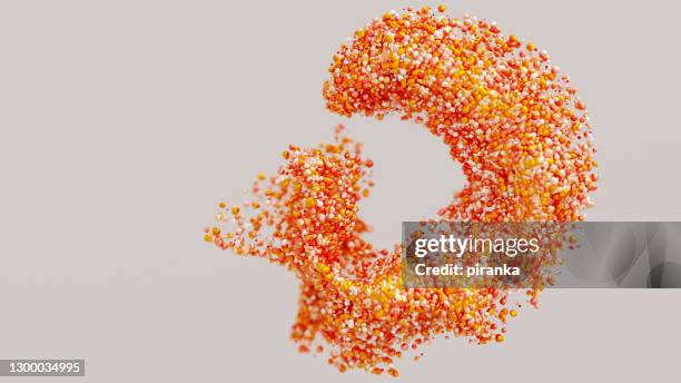 particles in a circle - 3d shapes stock pictures, royalty-free photos & images