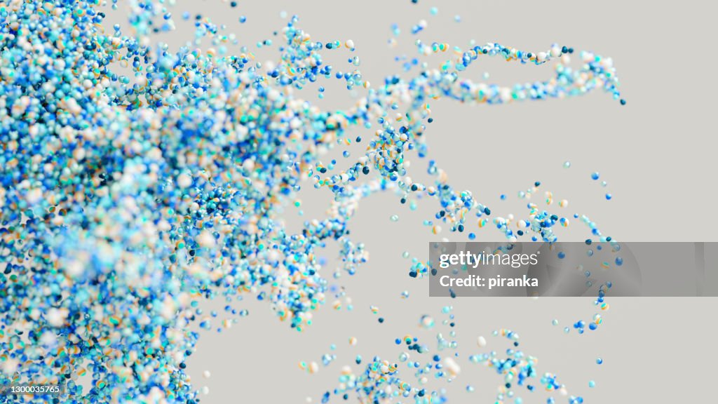 Blue particles