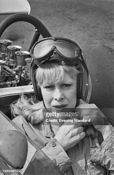 British racing driver Roberta Cowell , UK, 16th May 1972. She was the first British trans woman to undergo gender reassignment surgery.